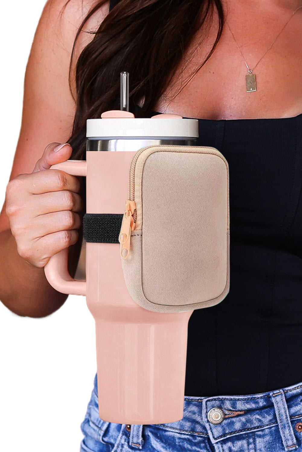 Stainless Steel Double Insulated Straw Tumbler Mug with Bag