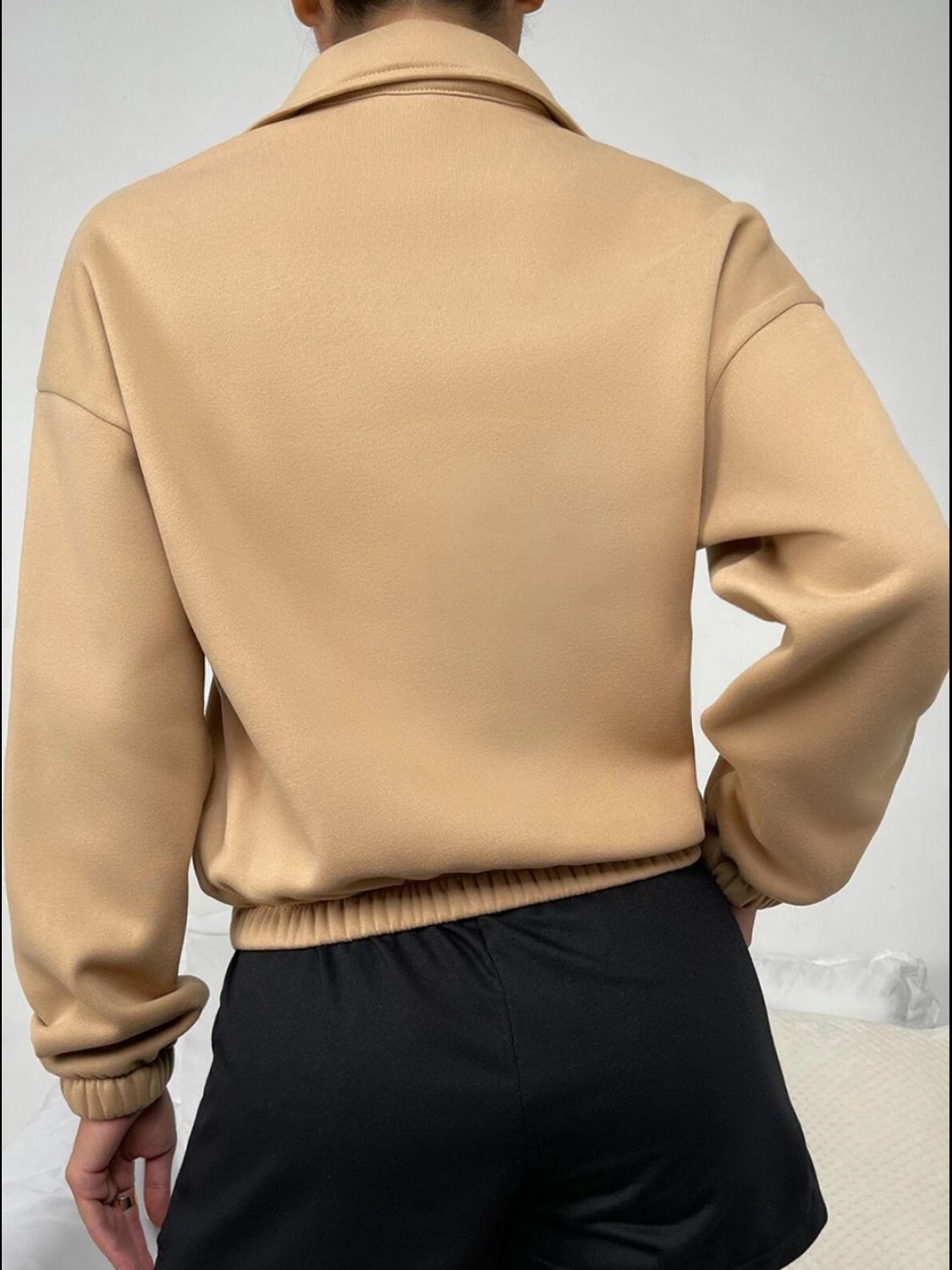 Half-Zip Dropped Shoulder Sweatshirt